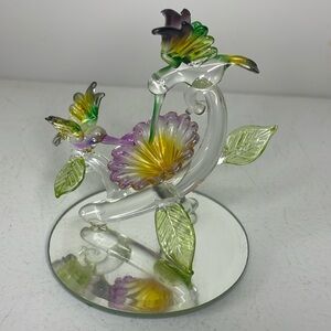Vintage Beautiful Glass Hummingbirds